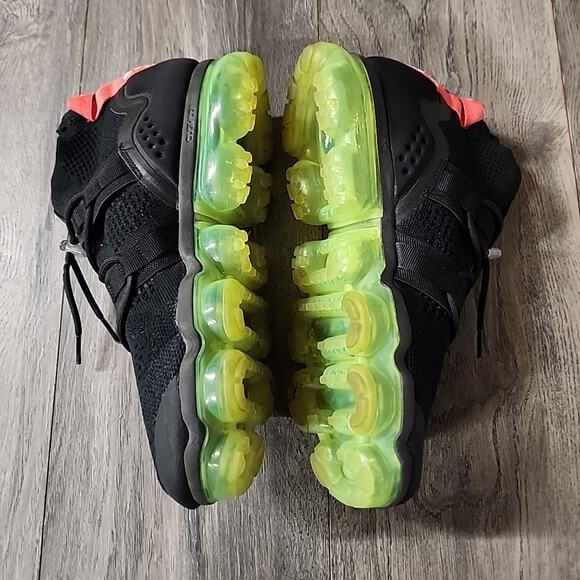 Nike Air Vapormax Flyknit Utility Black Volt Green - Size 9.5 - Picture 7 of 8